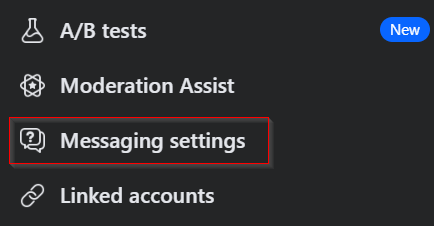 Step 2 - Access the Messenger Settings- Manage Settings visual