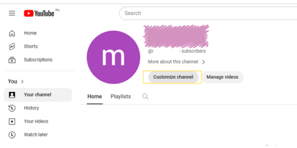 Visual of 'customize channel'