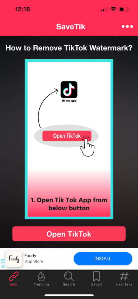 TikTok Watermark Remover App - Step 2