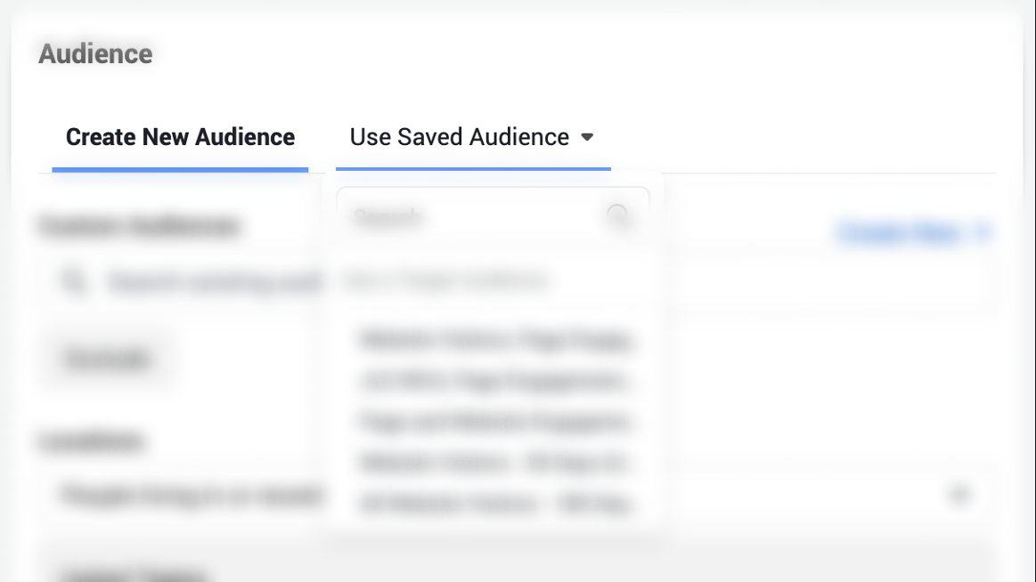 How to Use the Saved Audiences in an Ad Campaign