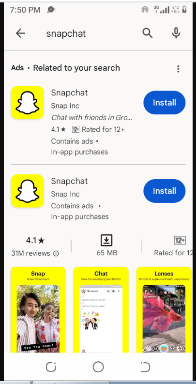 Snapchat - Step 1