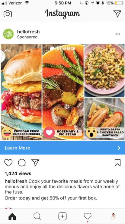 A snapshot of Instagram shopping ads