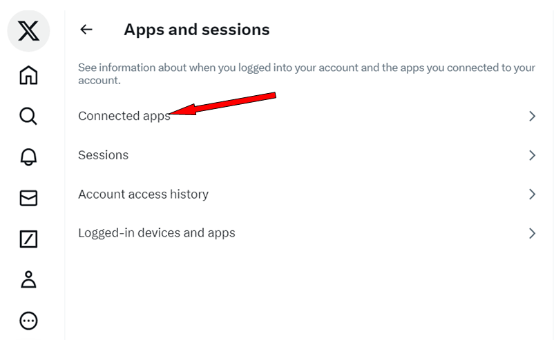 visual of apps and sessions window