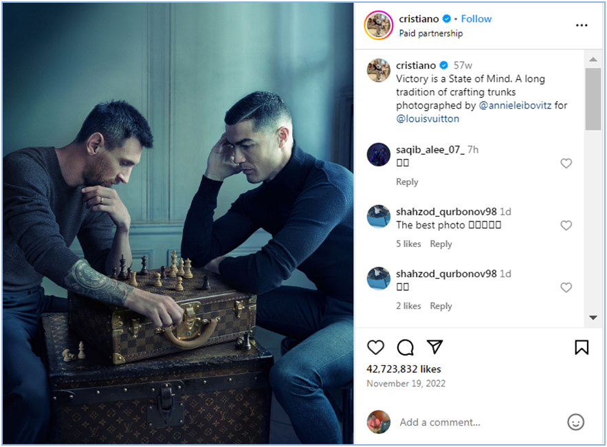 Ronaldo and Messi Playing Chess