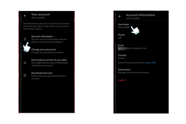 Change username-visual 