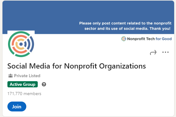 A LinkedIn group for nonprofits