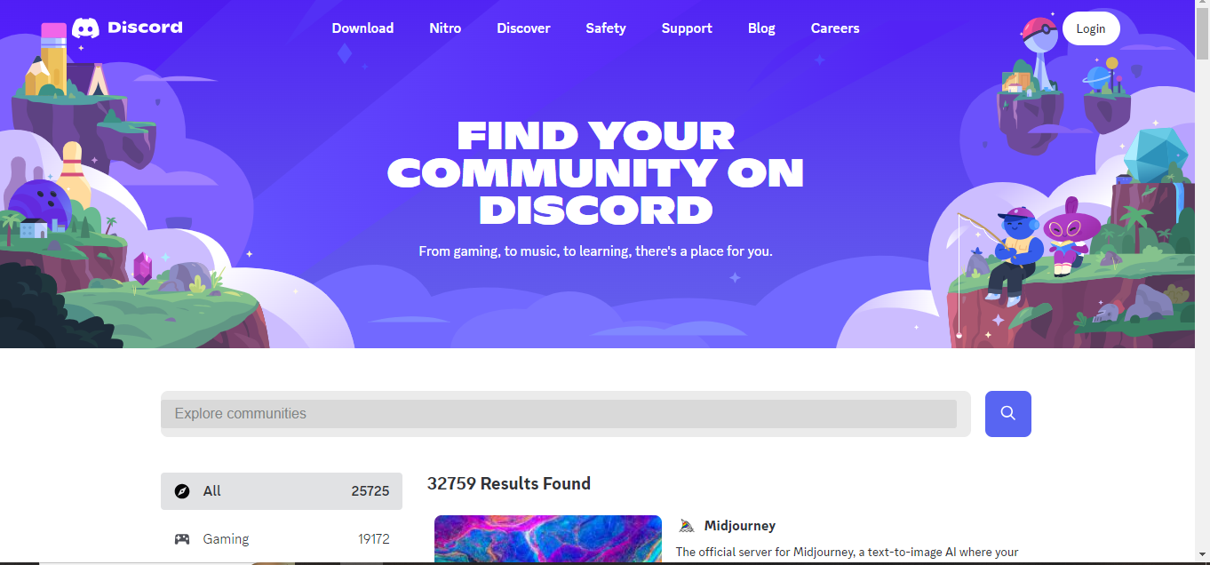 A snapshot of Discord