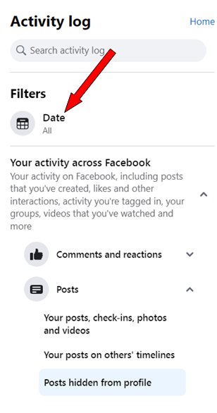 Unhide a Post on Facebook - Step 7