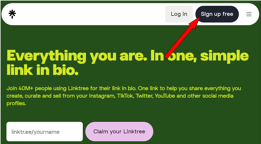 Linktree for Instagram - Step 1