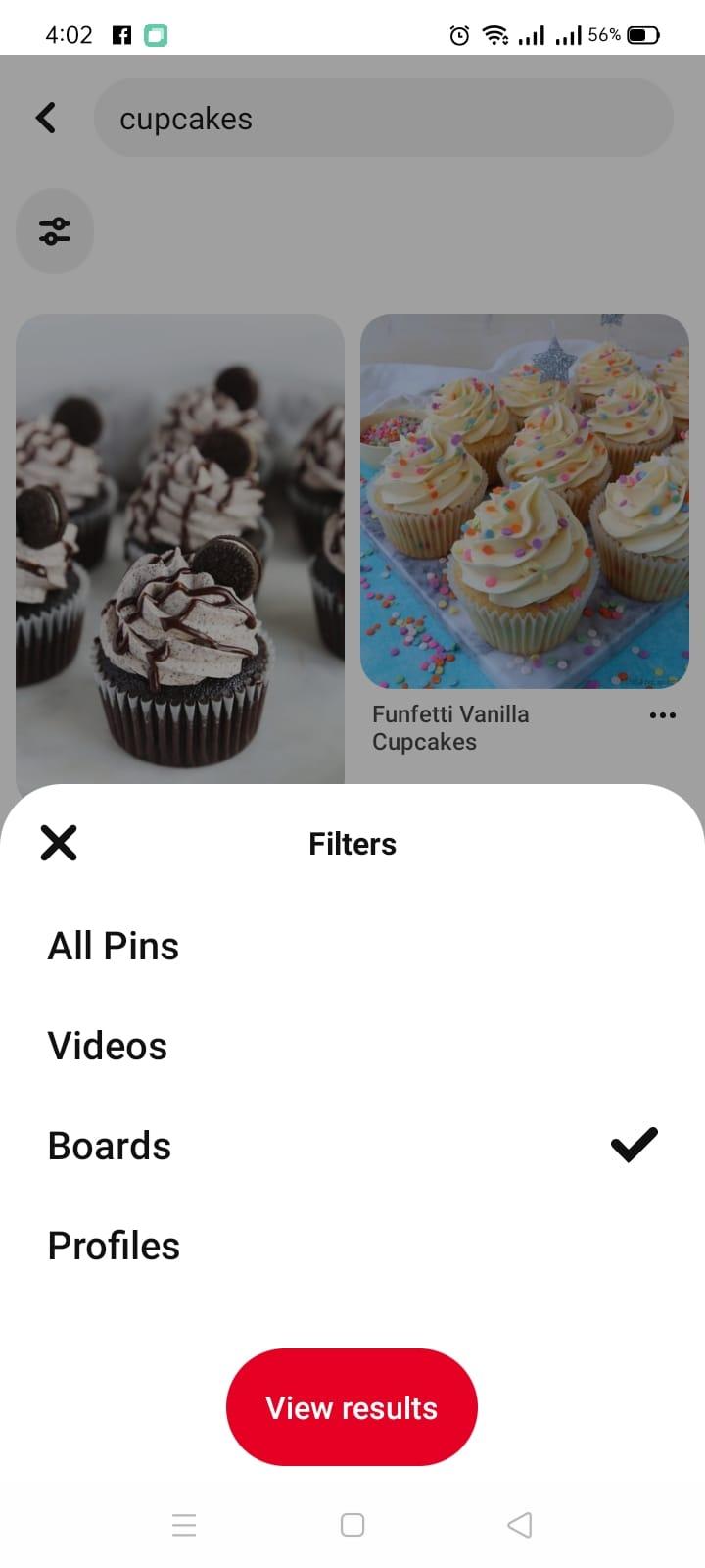 A snapshot of Pinterest board