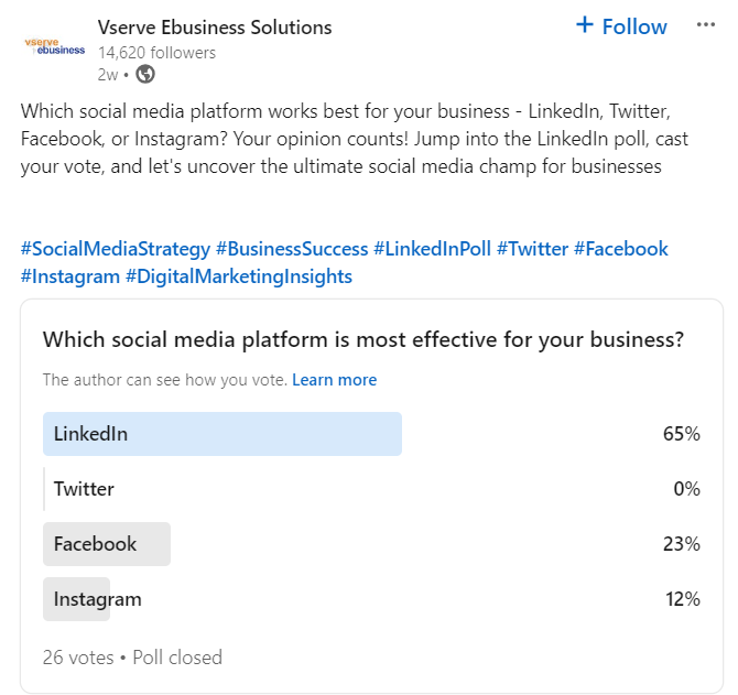 LinkedIn polls