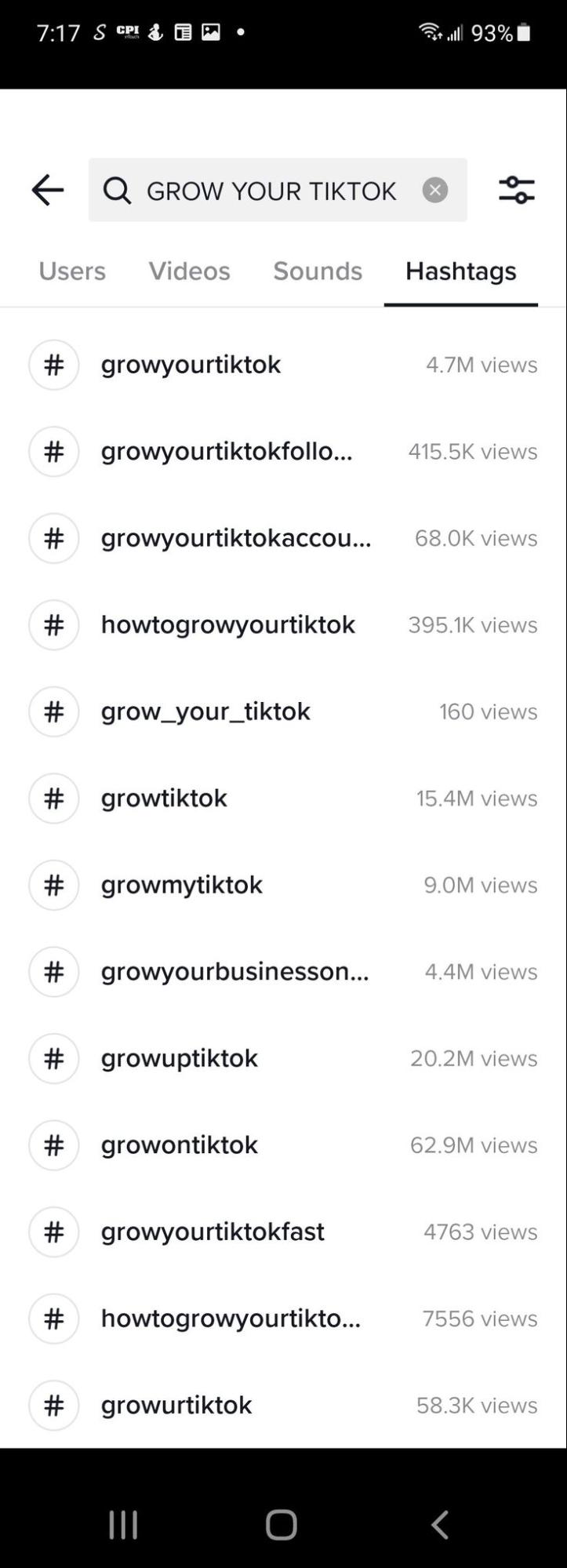 A snapshot of TikTok