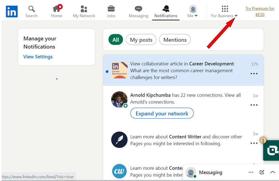 Set up LinkedIn Community - Step 1