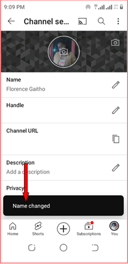 How to change youtube channel name on iphone