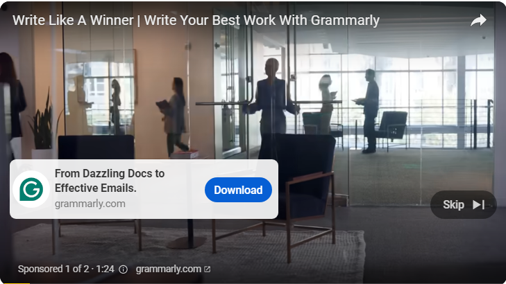 Grammarly ad