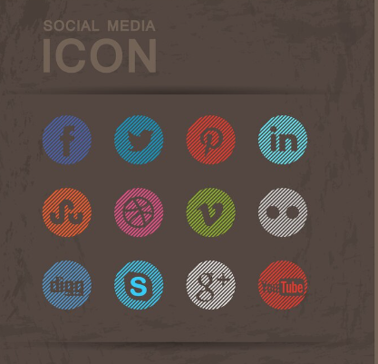 Faded Social Media Icons