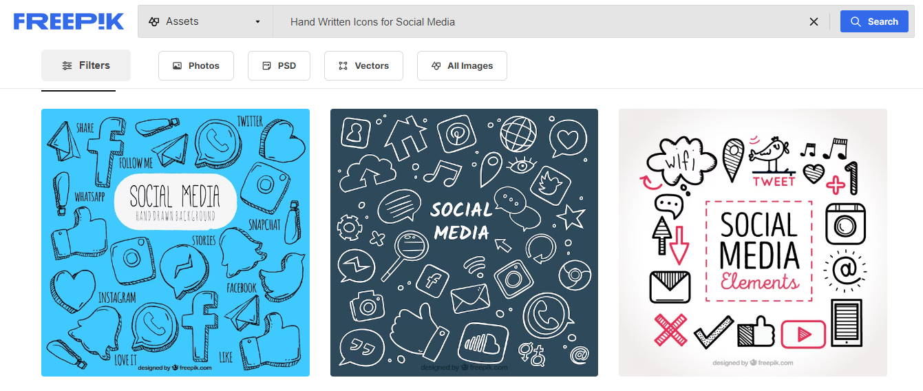 Hand-Crafted Icons for Social Media