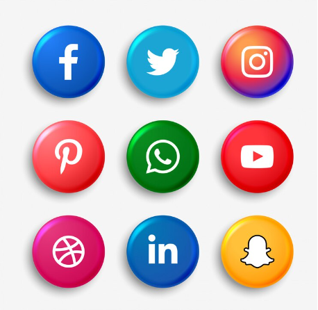 3D Social Media Icons