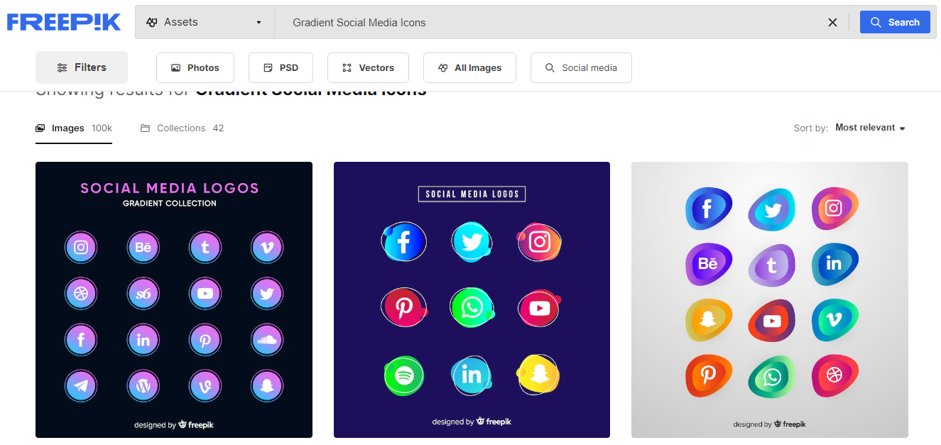 Gradient Social Media Icons