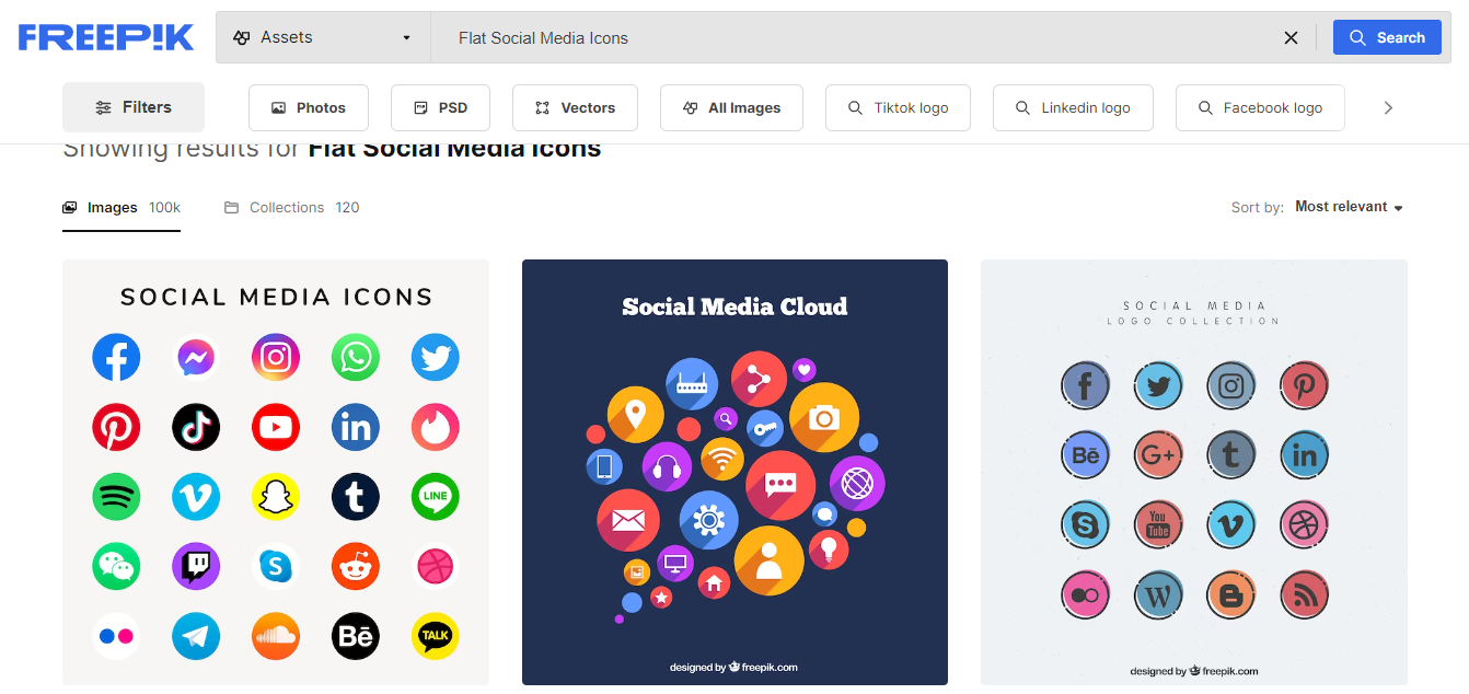 Flat Social Media Icons