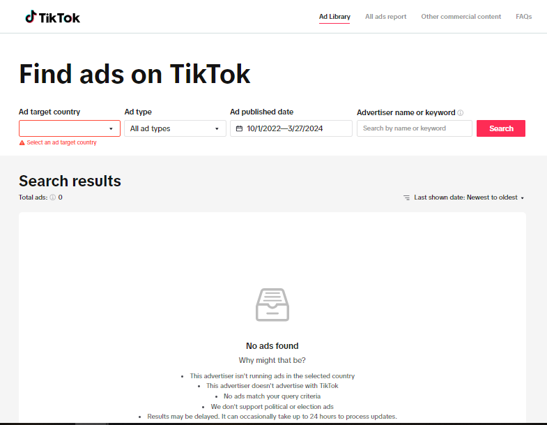 A snapshot of TikTok