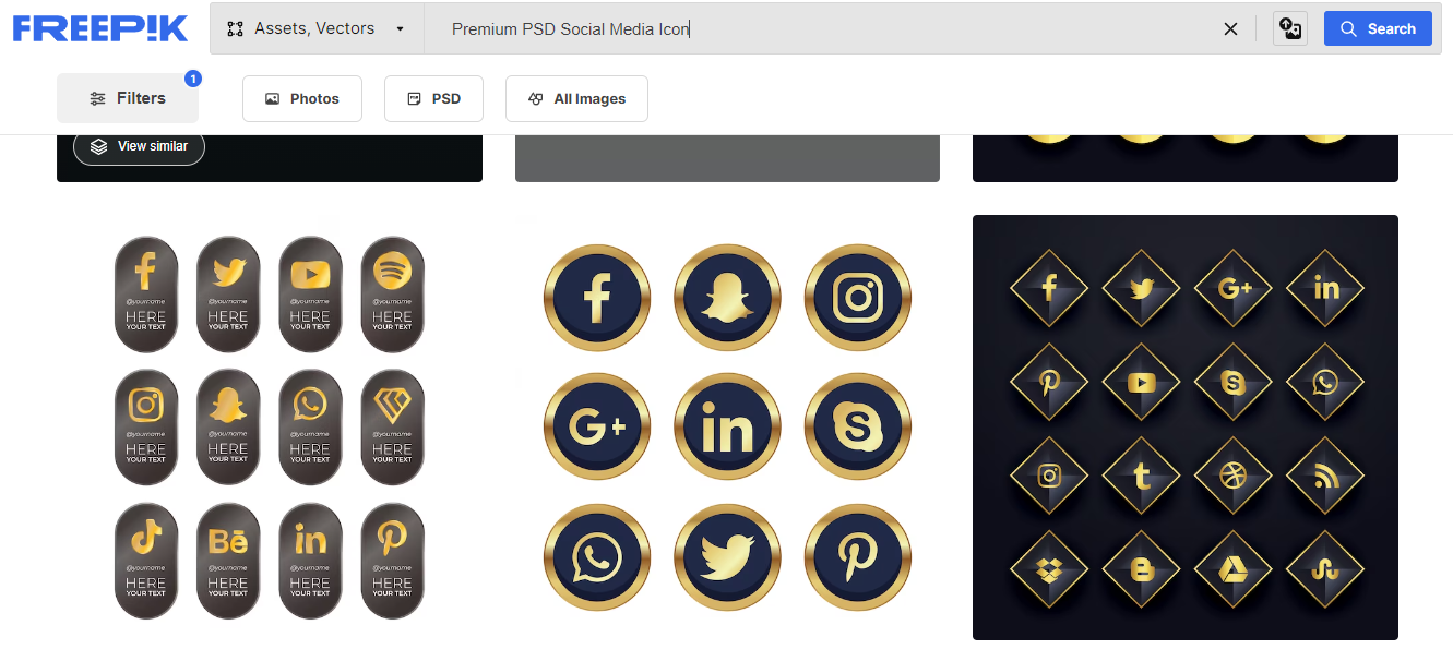 Premium PSD Social Media Icon