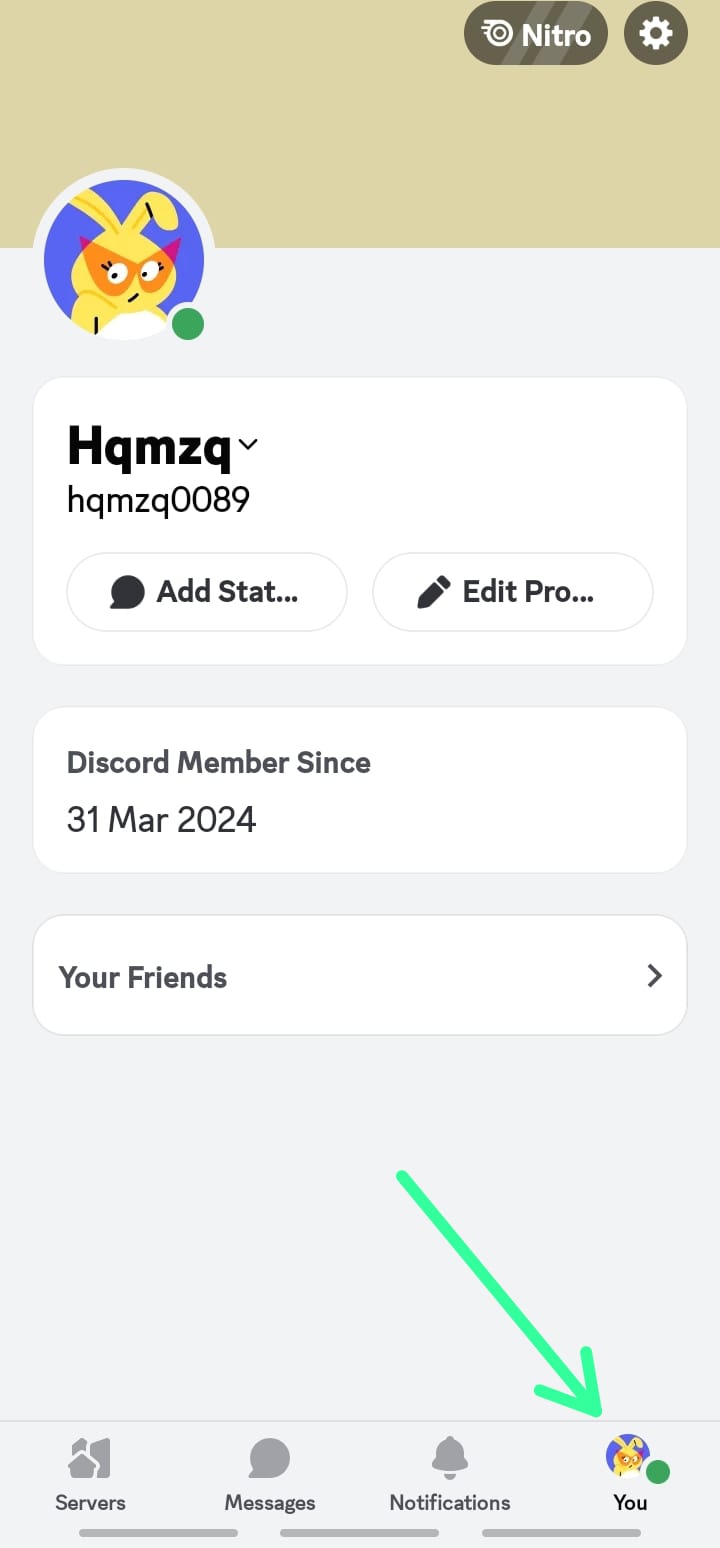 Customize profile on Discord