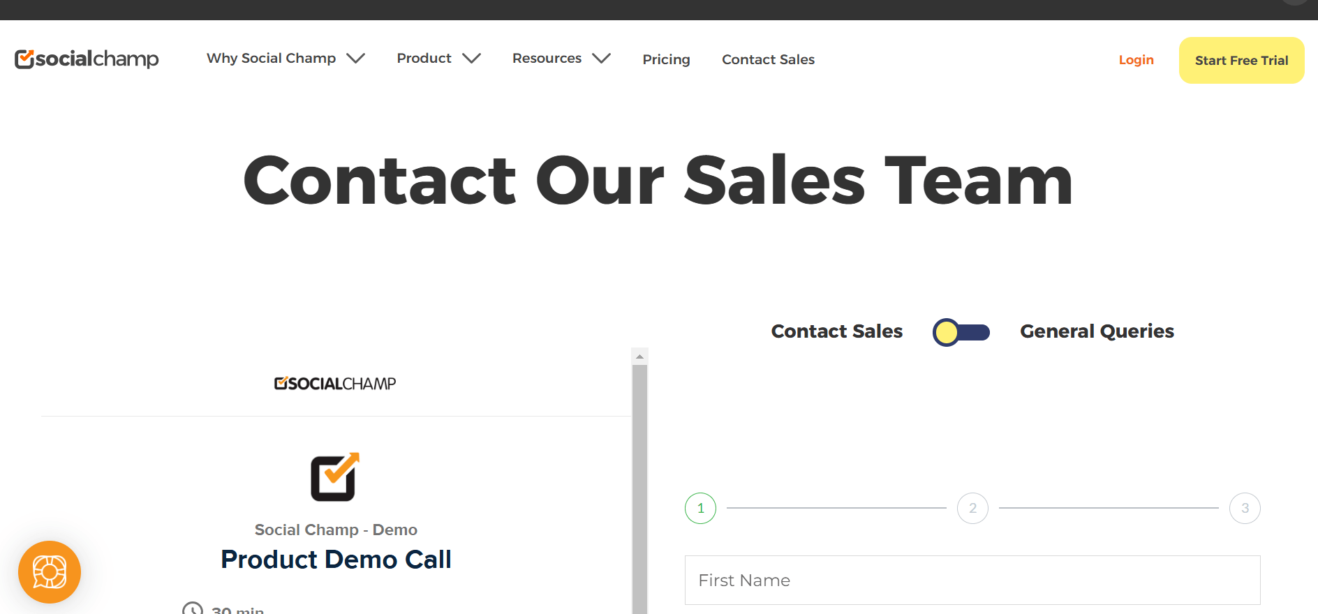 Social Champ Contact Page