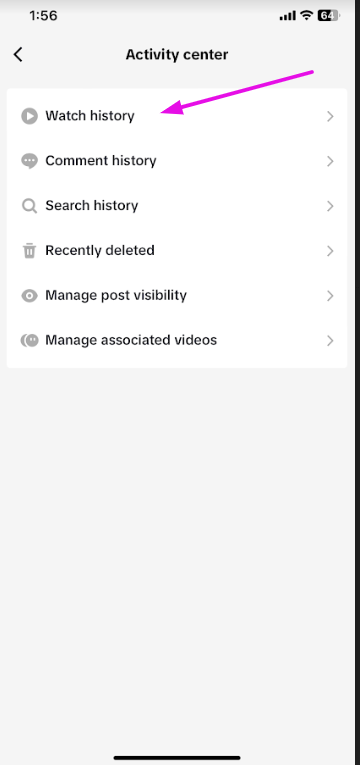 TikTok Watch History