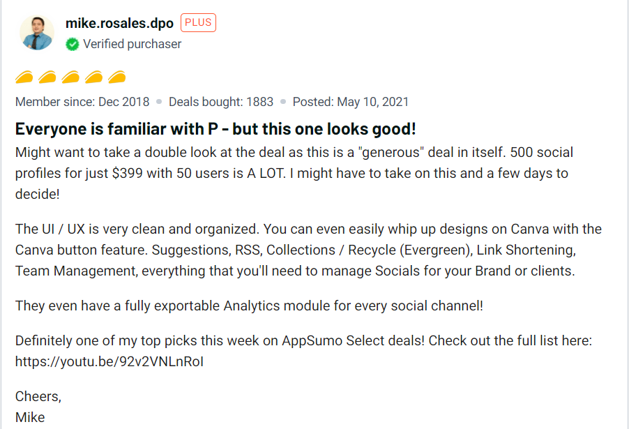 AppSumo - Social Champ Reviews