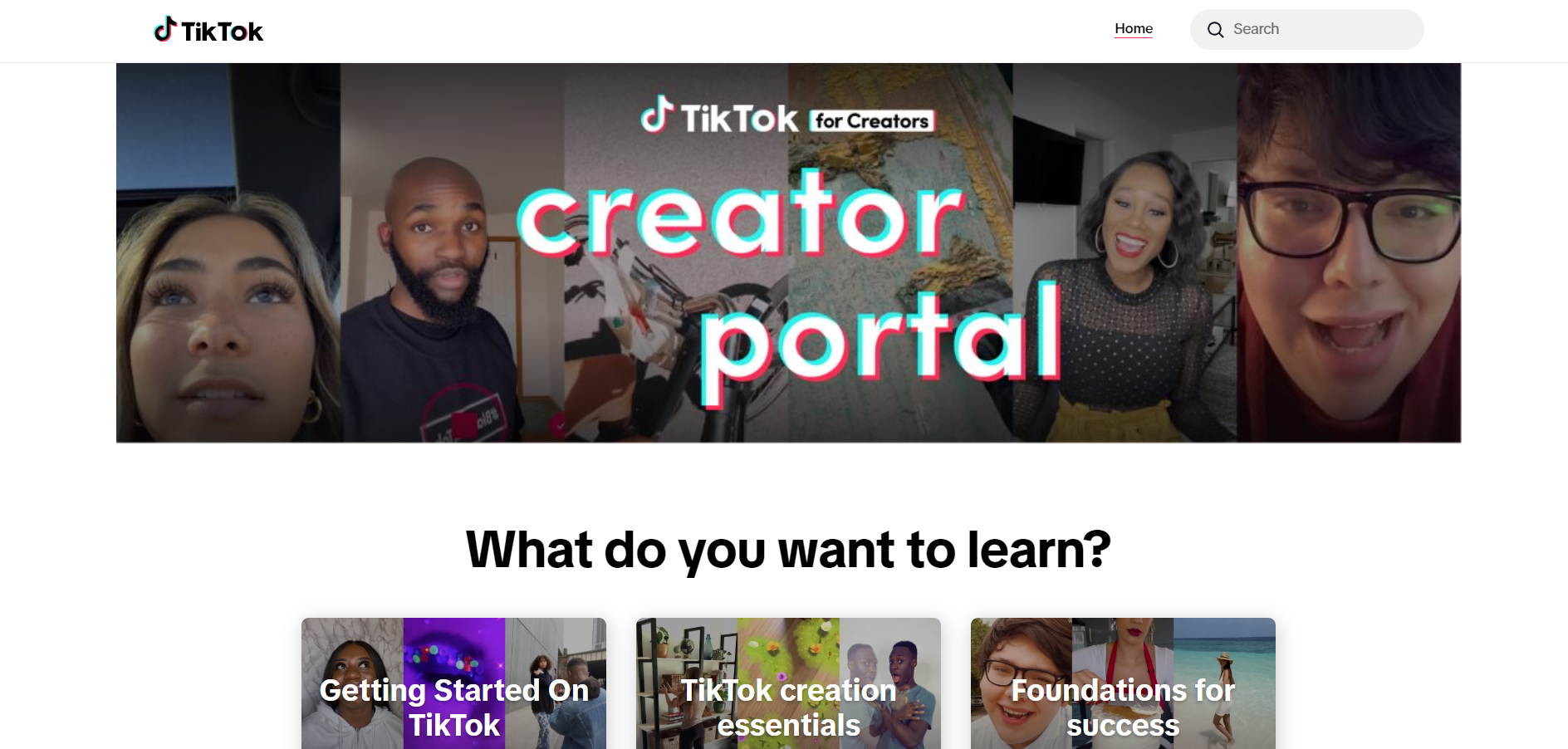 TikTok Creator Portal 