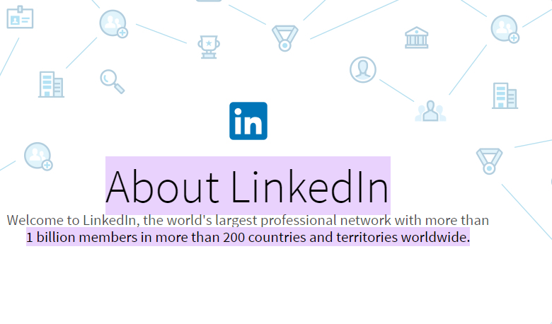 Screenshot of LinkedIn About