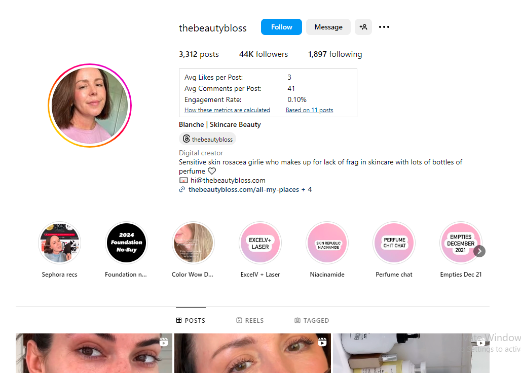 A snapshot of beauty and skincare business on Instagram