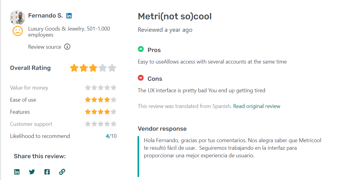 GetApp - Metricool Reviews 