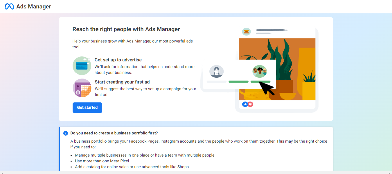 Access ads manager