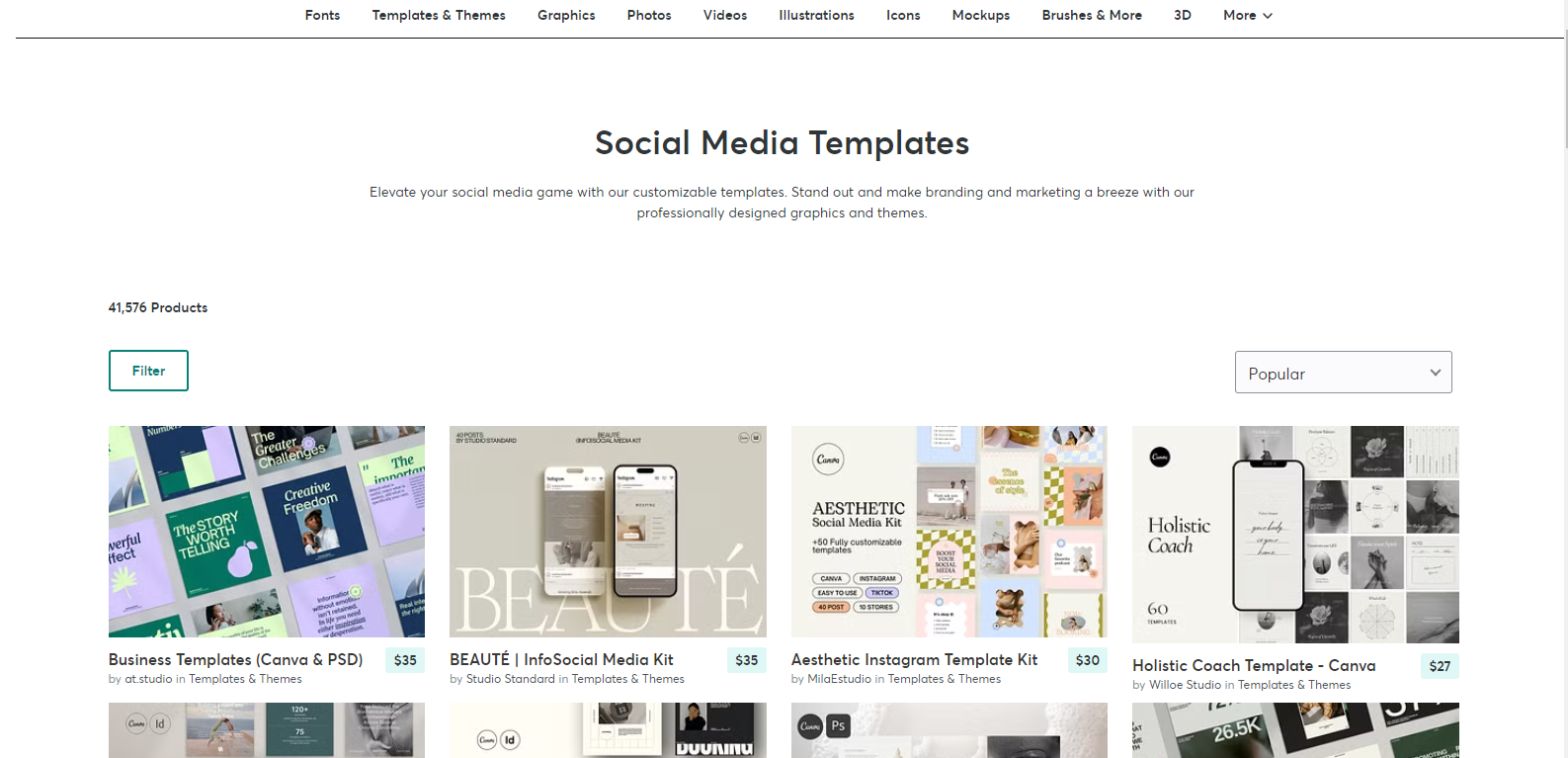 social media kit templates