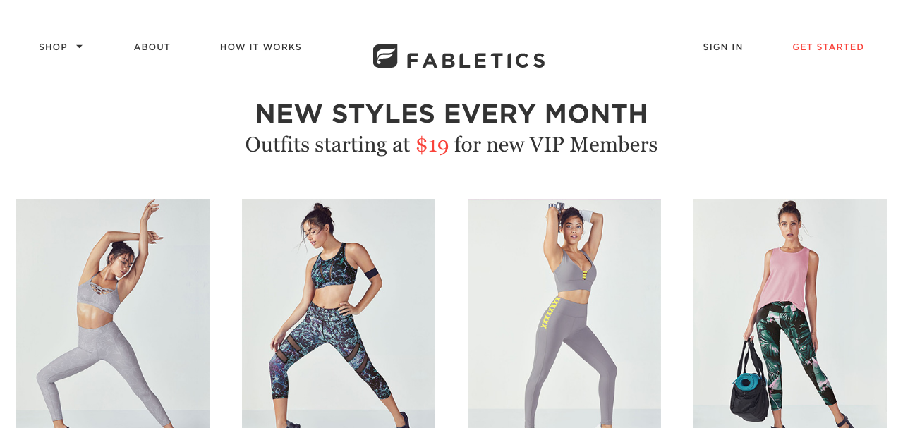 an ad from influencer marketing campaign by Fabletics