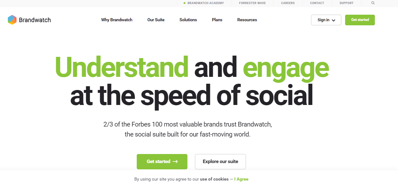 Brandwatch's homepage