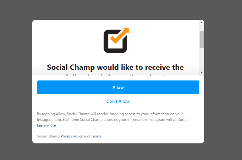 Connect Your Instagram Account with Social Champ