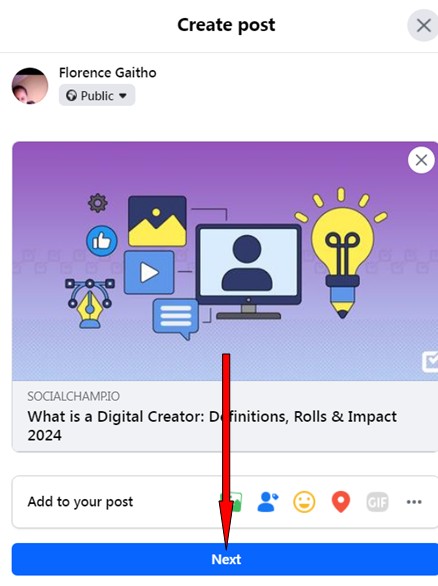 How to Post a Link on Facebook - Step 7