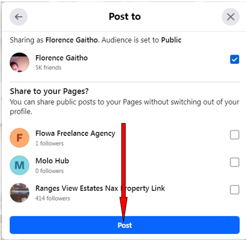 How to Post a Link on Facebook - Way 3 (d)