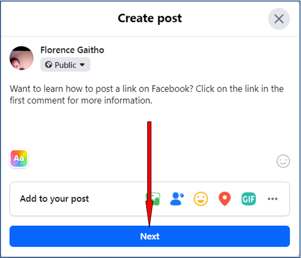 How to Post a Link on Facebook - Way 3 (c)