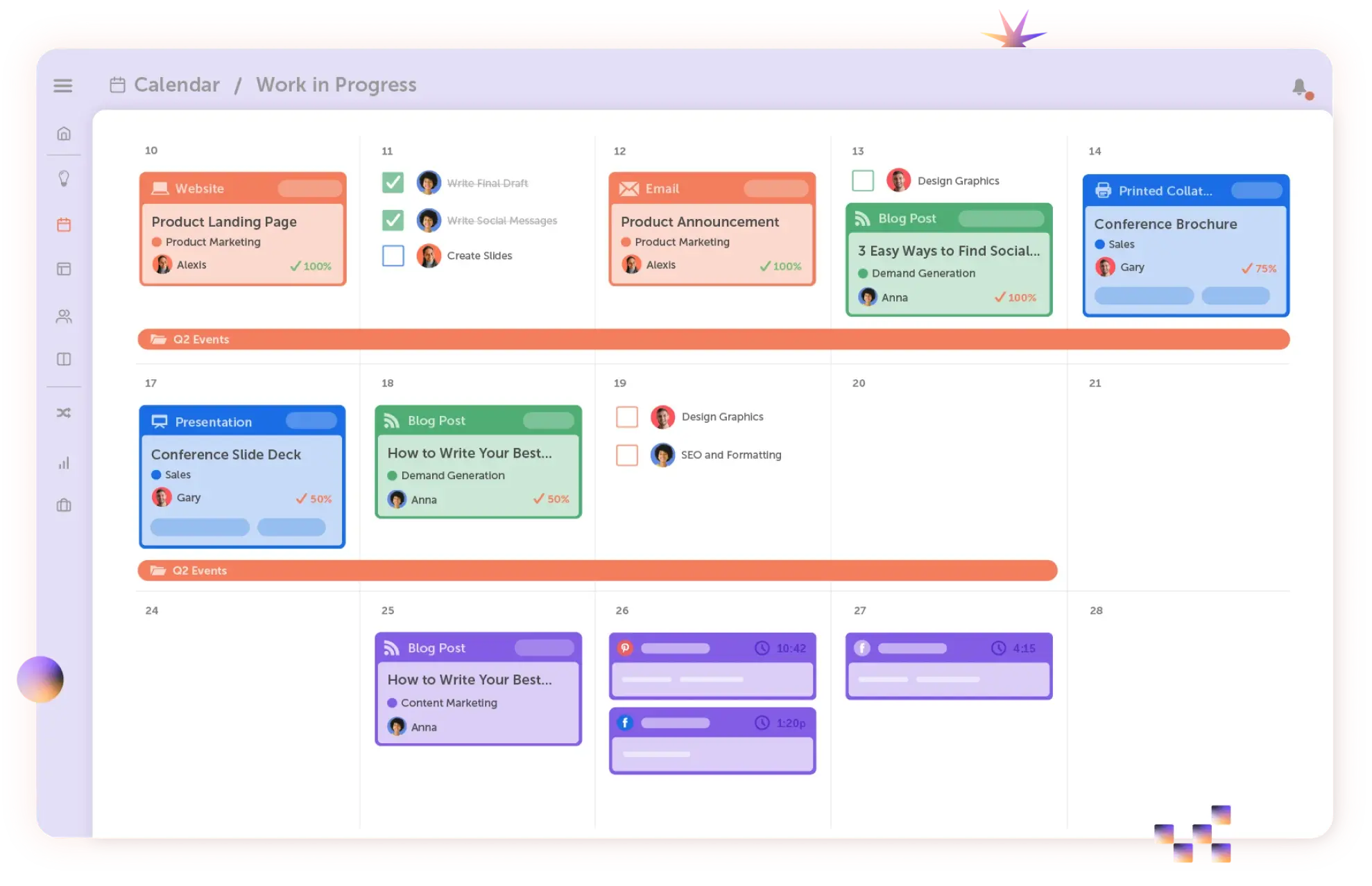 CoSchedule dashboard