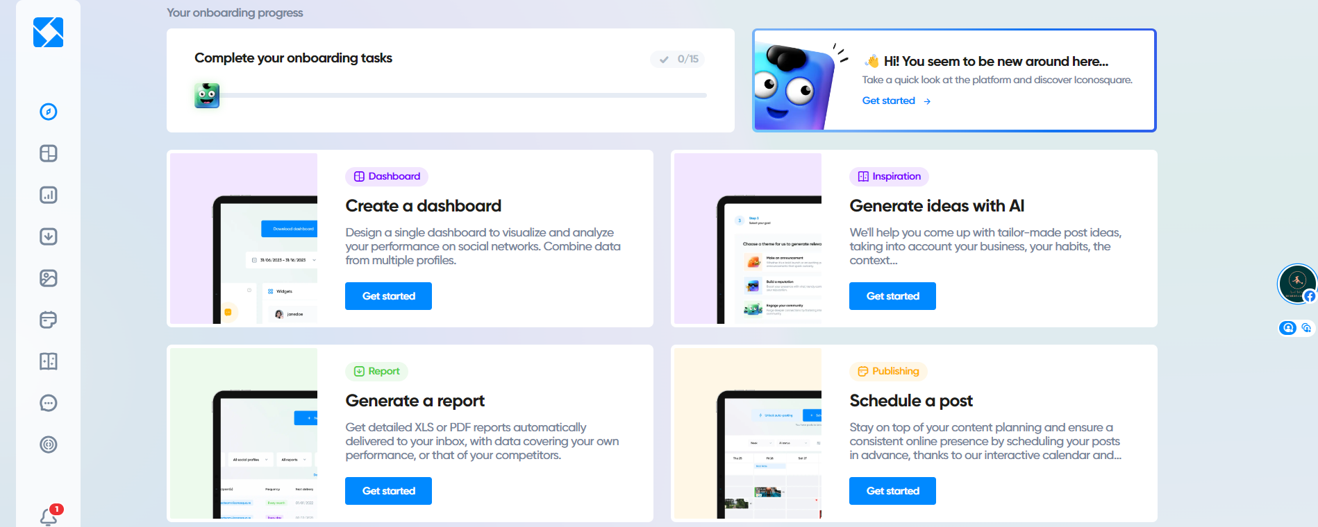 Iconosquare's dashboard