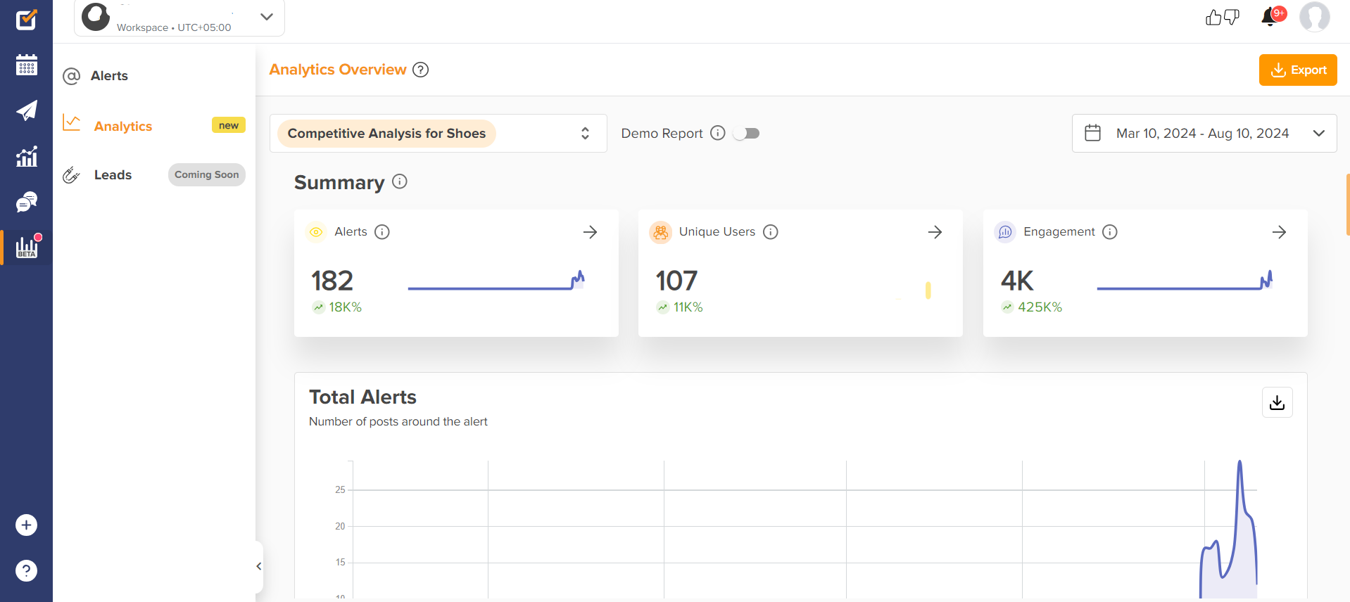 Summary report by Social Champ