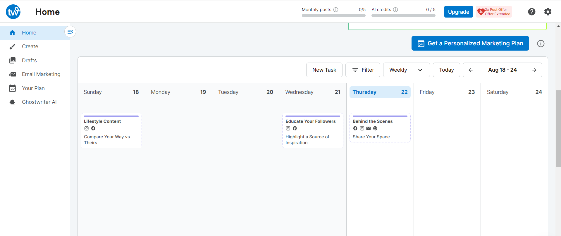 Tailwind's dashboard