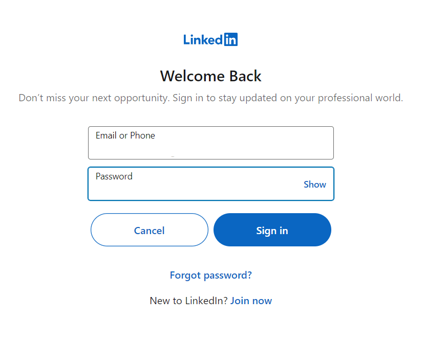 Add Email Address and Password