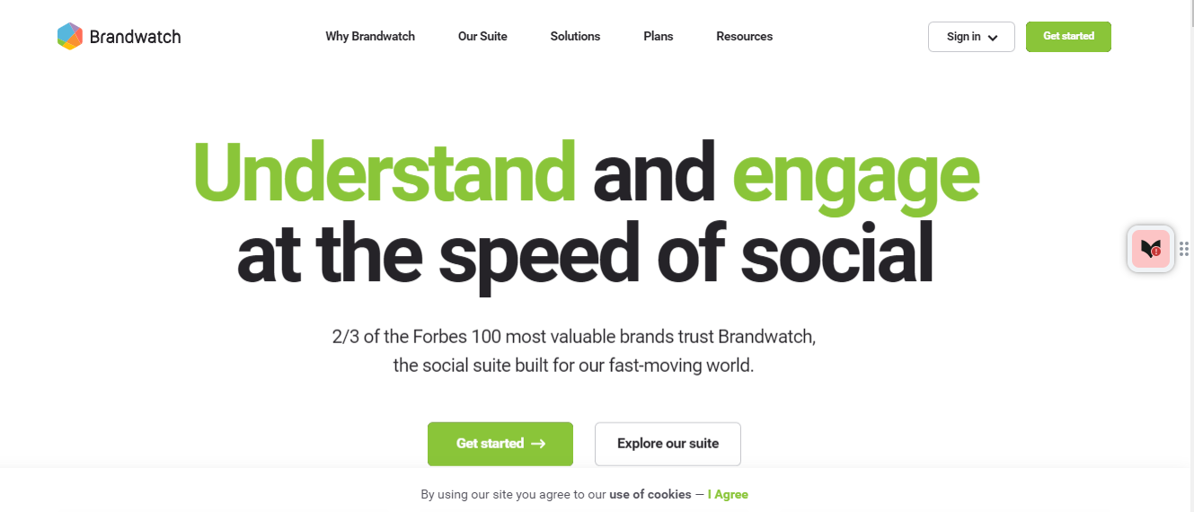 Brandwatch landing page