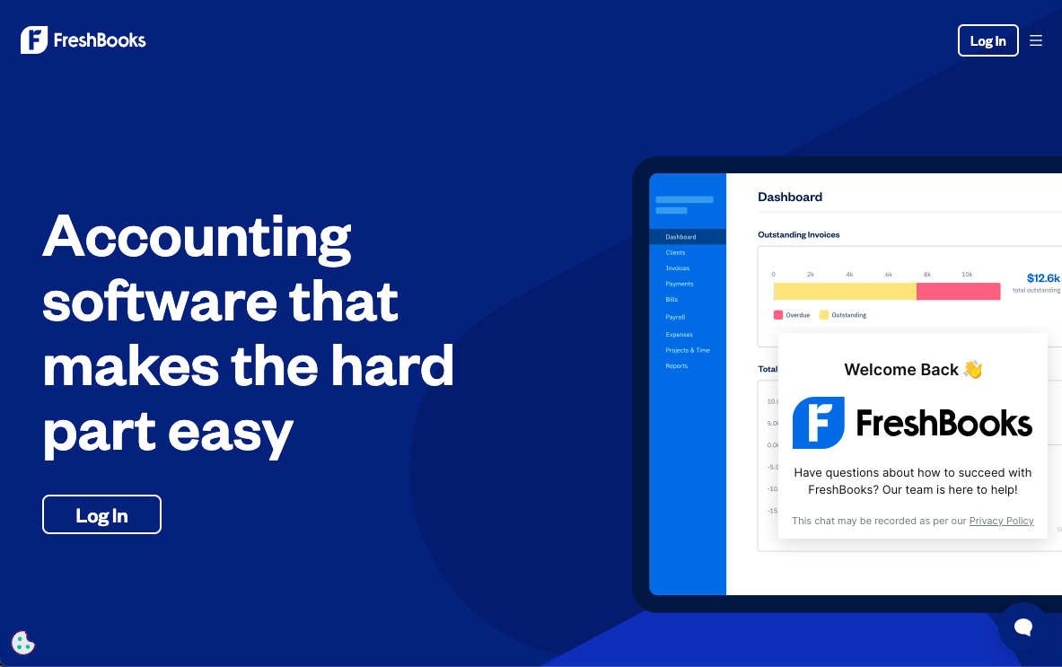 Freshbooks Webpage