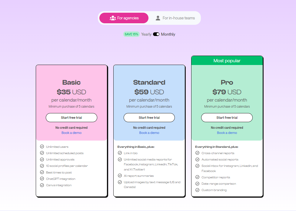 HeyOrca Pricing- Agency Plans